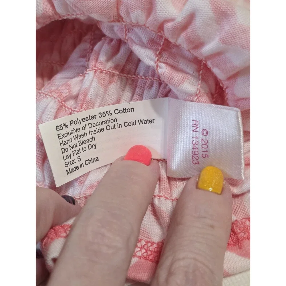 Glamour Bone Pink\White Zigzag Dog Sundress Size Small